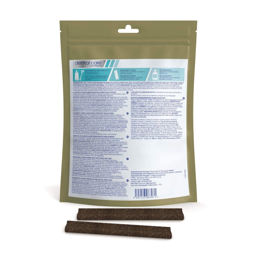 15 barritas Virbac L&aacute;minas Veggiedent Zen XS para perros, , large Imagen numero 2